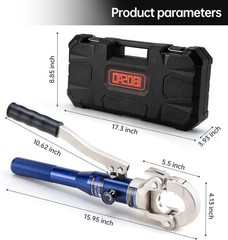 Copper Pipe Crimping Tool Set with 1/2&Prime;-1&Prime; Jaws