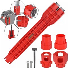 8 in 1 Faucet Sink Installer Multi Tool Pipe Wrench Plumbing for Kitchen Bathroo