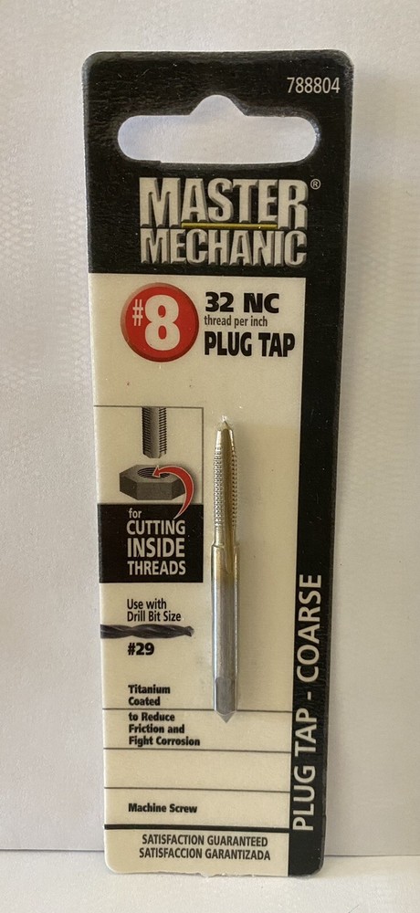 #8- 32 NC Plug Tap MASTER MECHANIC P/N 788804