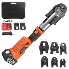 1/2&Prime; -2&Prime; Pro Press Tool Pipe Crimping Kit Press Tool Battery Kit with 6 Jaws