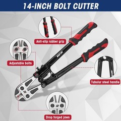 3-Piece Bolt Cutter Pliers Set, 14&Prime; Heavy Duty Bolt Cutter, 8&Prime; Mini Bolt Cutter,