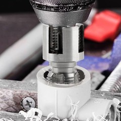 Integrated Internal & External Pipe Threading Tool with Screw Extractor & Sealan