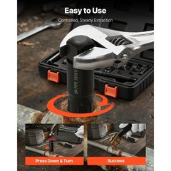 Uimoso 9-Piece Heavy-Duty Steel Pipe Extractor Set for BrokenPipes,Cr-MoMaterial