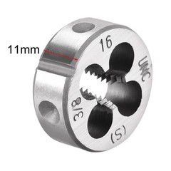3/8-16 UNC Round Dies Machine Thread Threading Dies 1.2&Prime; OD Tool Steel 2pcs