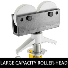VEVOR Roller Head Pipe Stand Foldable Tripod 32&Prime;-55&Prime; Height 12 in Load 2500 lb