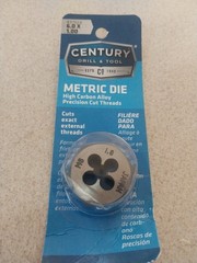 Century Drill 97608 Hexagon Metric Die, 6.0 x 1.00
