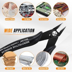 2 Pack Small Micro Wire Cutters Flush Cutter Pliers 5-Inch | Diagonal Cutters