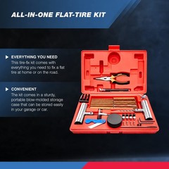 TOOLUXE 50003L Universal Heavy Duty Tire Repair Kit | 57 Piece Value Pack | F&hellip;