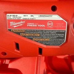 Milwaukee M18 FORCE LOGIC. PRESS TOOL KIT W/ ONE-KEY WITH 1/2&Prime;-2&Prime;CTS-V JAWS 7/8