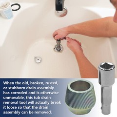 Colourful Galvanized 1.5&rdquo; Tub Drain Extractor with 1/2&rdquo; Socket Bathtub Remover