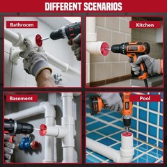 FUNNBIE 9pc PVC Pipe Reamer Kit 0.5-4 Inch