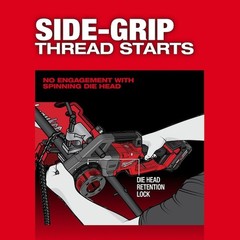 Milwaukee Tool 2870-22 M18 Fuel Compact Pipe Threader With One-Key Kit With 1/2