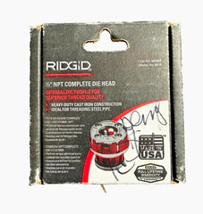 RIDGID 1/2&Prime; NPT Complete Die Head Right Hand Model 00-R MPN 36890R