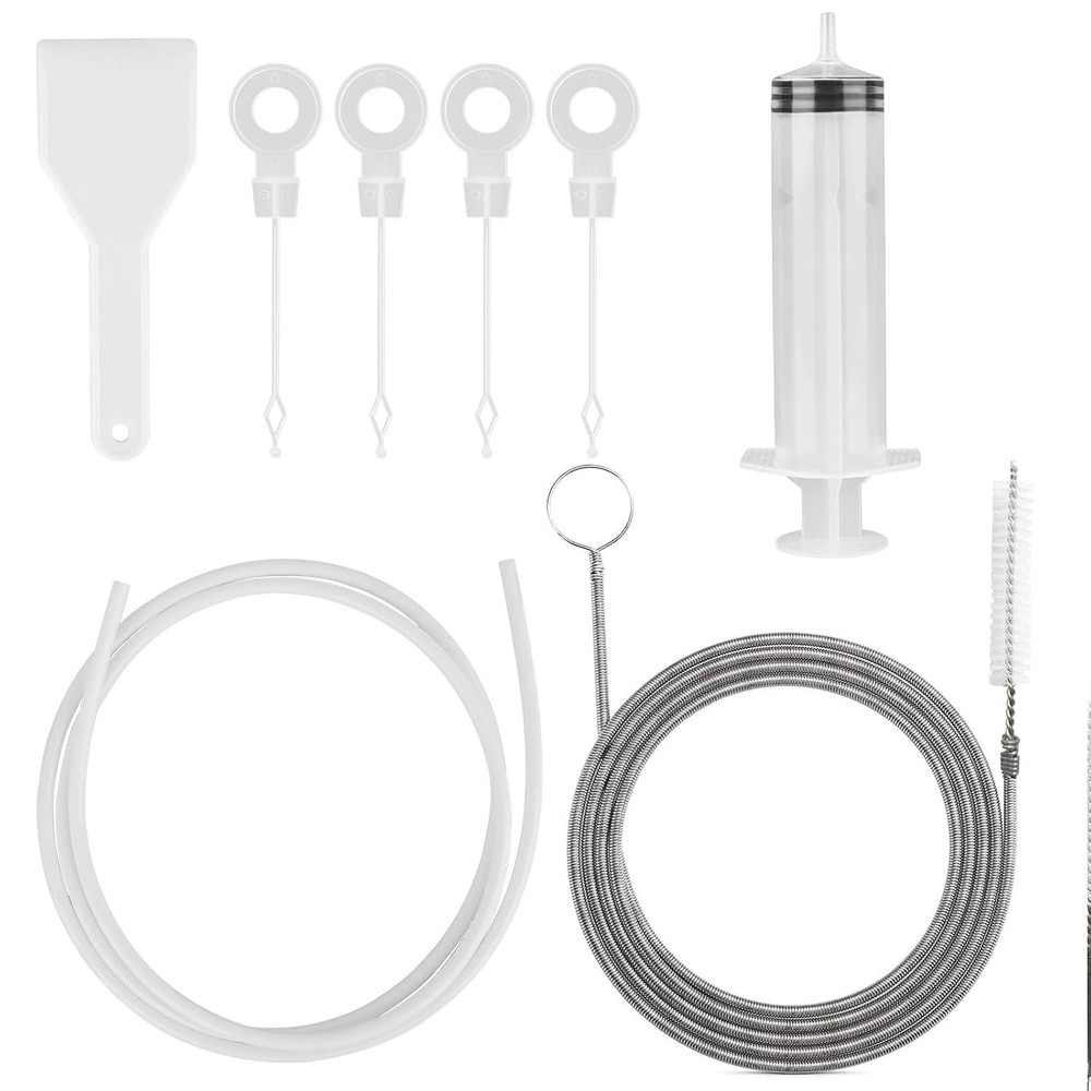 8 PCS Refrigerator Drain Cleaning Tool &ndash; Fridge Water Line Cleaner Kit with Long