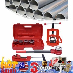 Pipe Threader Ratchet Typeand5 Dies Set Pipe Cutter Threading Tool 1/2&Prime; Up to 2&Prime;