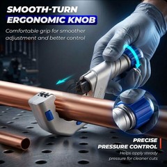 Heavy Duty Copper Pipe Cutter Set &ndash; 1/4&Prime; to 2 3/4&Prime; & Mini Tube Cutter for Plumbi