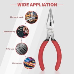 5 Inch Needle Nose Pliers 10 Pack for Jewelry Making, Crafts, and DIY Projects