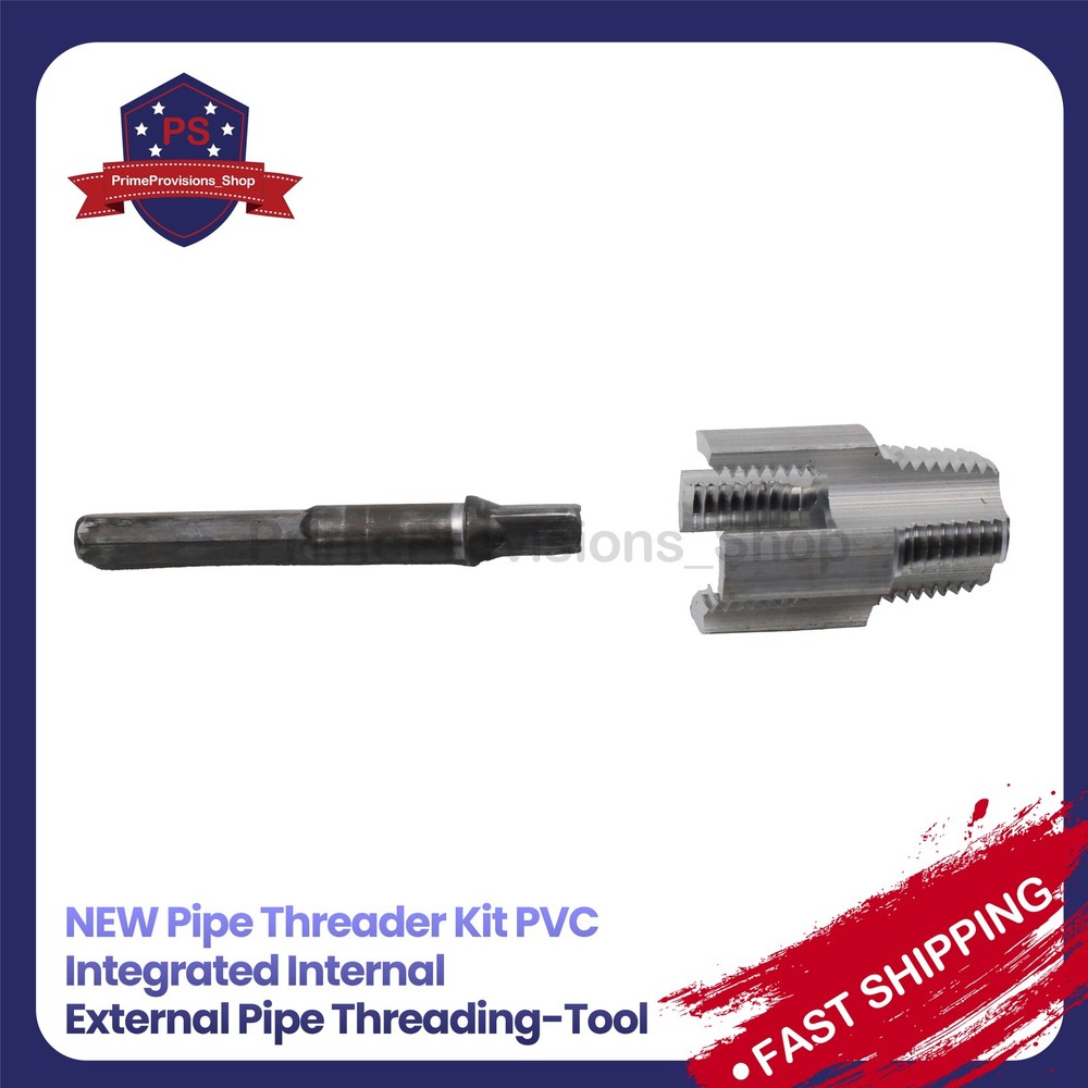 NEW External Pipe & Integrated Internal Threading-Tool PVC Pipe Threader Kit