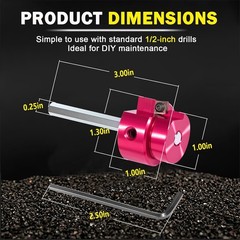 PPR100 PVC Pipe Reamer 1&Prime; Head Aluminum with 1/4&Prime; Hex Shaft Fit 1/2&Prime; drills