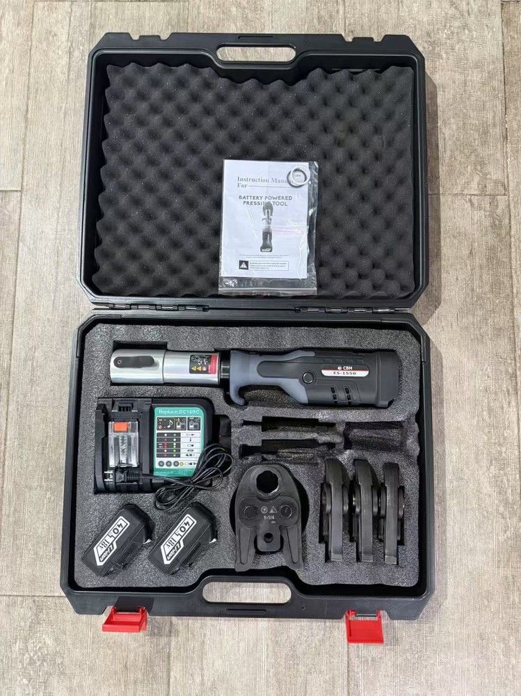 ES-1550 Cordless Hydraulic Pipe Crimping Tool 18V Rechargeable Electric Press
