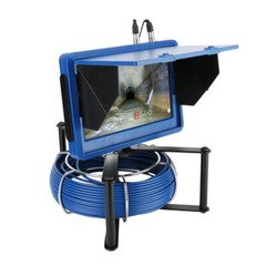 50M WIFI Sewer Pipe Inspection Video Camera with Meter Counter 10&Prime; Touch Screen