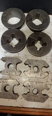 Antique Early Reed Mfg Co Pipe Threader Set w/ Box 1/2&ndash;1&frac14; R Dies Erie PA