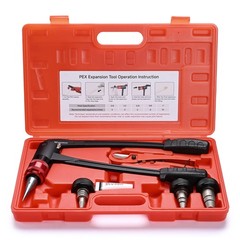 Yescom PEX Expansion Tool Kit 1/2&Prime; 3/4&Prime; 1&Prime; Tube Expander with Auto Rotation
