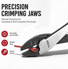9.5&Prime; Wire Crimpers/Cutter Tool, 10-22 AWG Terminal Crimping Pliers | Insulated