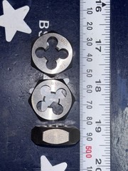 (3) USA M10x1.0 Hex Die NF Threading Rethreading M10 X 1.00 THREE HEXAGON DIES