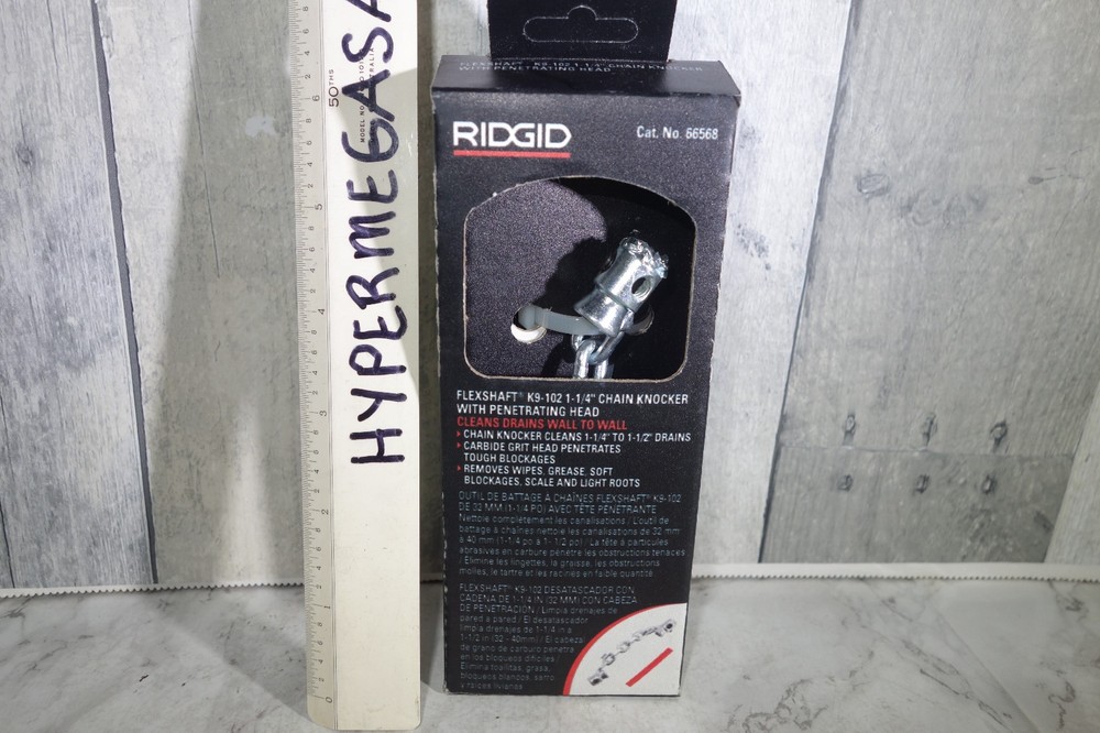 Ridgid 66568 FlexShaft Penetrating Head 1-1/4&Prime; Chain Knocker Carbide for K9-102