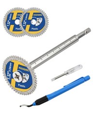 Inside Pipe Cutter for PVC with 2PCS 34mm Diamond Saw Blades, PVC Cutting