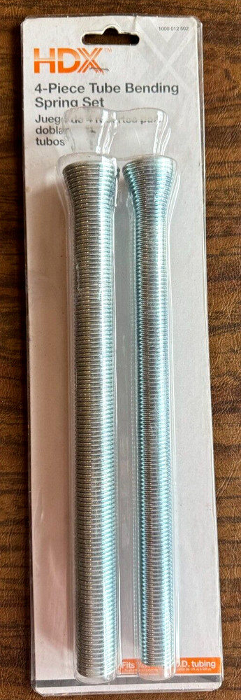 HDX 4-piece Tube Bending Spring Set, &frac14;&rdquo; ⅜&rdquo; &frac12;&rdquo; ⅝&rdquo; New