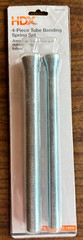 HDX 4-piece Tube Bending Spring Set, &frac14;&rdquo; ⅜&rdquo; &frac12;&rdquo; ⅝&rdquo; New