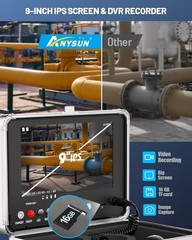 1080P HD Sewer Camera with 9&Prime; Monitor & 100ft Cable &ndash; Waterproof Inspection Tool