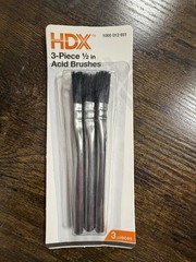 HDX 1/2&rdquo; Acid Brushes 3-Pack Lot of 2 (6 Total) Paint Glue Craft New