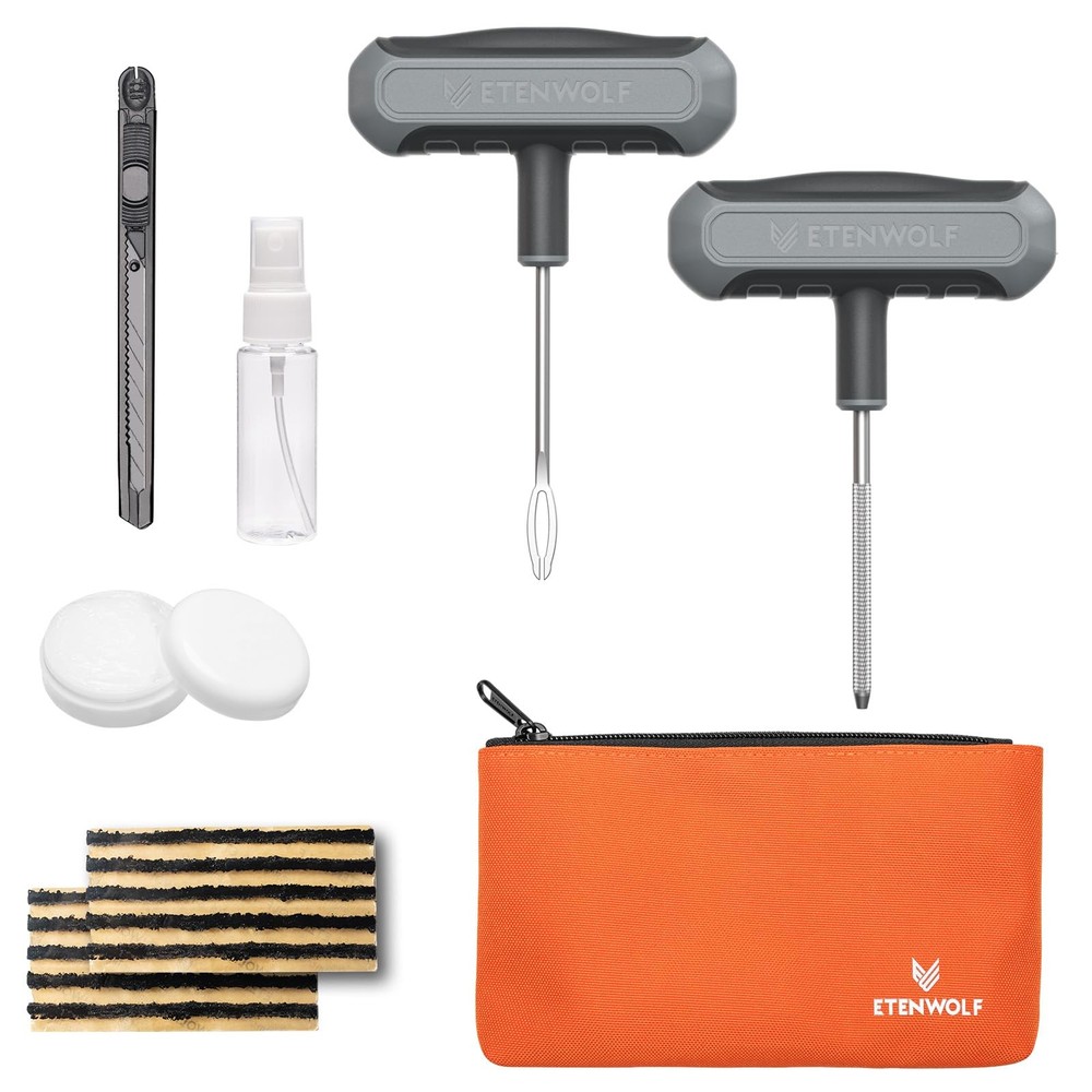 Flat Tire Repair Kit with Plugs 16 Pcs, Heavy Duty Tire Plug Kit for Car, Mot&hellip;