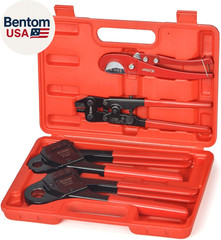 IWS-1807CN PEX Crimping Tool Kit with PEX Crimpers, PEX Tubing Cutter, Copper Ri