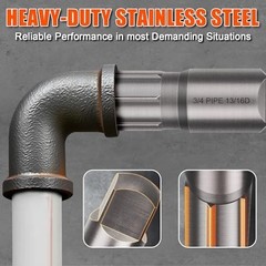 Heavy Duty 9pc Pipe Extractor Set &ndash; Size-Marked Broken Pipe Remover Tool for Plu