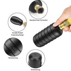 3PCS Drain Cleaning Tool 1-6in Pipe Bladder Kit 40-80 PSI for Sink Shower Sewer