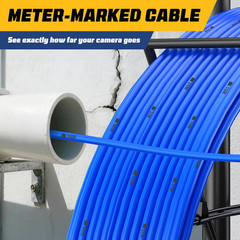 Self-Leveling Sewer Camera with 9&Prime; Screen & 100ft Cable for Pipe Inspection
