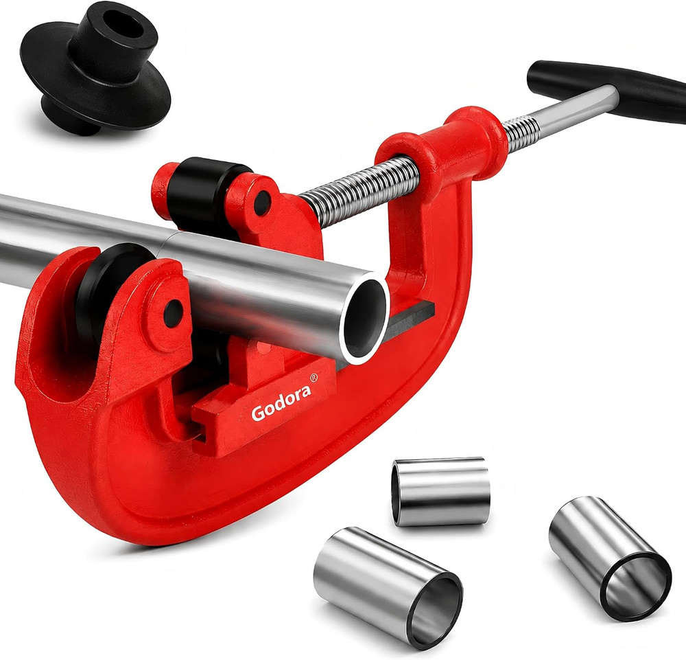 Heavy Duty 1-3 Inch Pipe Cutter with Extra Blade | Heavy-Duty Pipe Cutter for 1-
