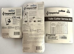 IMPERIAL TUBE CUTTER LOT of 2 CUTTERS PLUS SERVICE KITS EXTRA BLADES PIPE HVAC