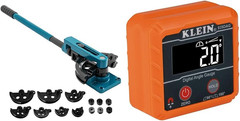 Durable Manual Pipe Tube Bender with 7 Dies & Digital Level Gauge