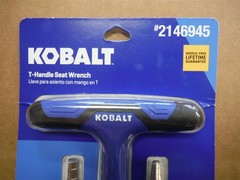 Kobalt 2146945, T-Handle Seat Wrench Plumbers Tool *A01
