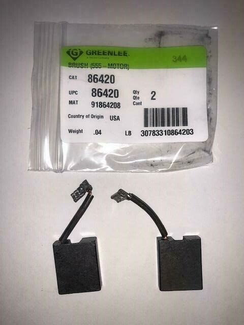 GREENLEE 555 CONDUIT BENDER FORWARD REVERSE MOTOR COMMUTATOR BRUSHES SET 2