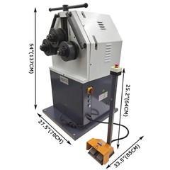 220V RBM50 Round Bending Machine 2.2KW Roll Bender 2&rdquo;Pinch Roll Bender