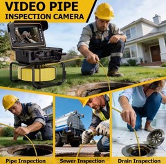 Drain Sewer Inspection Camera 512hz Pipe Inspection Camera Self Leveling 30M