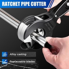 Robust Ratchet Pipe Cutter &ndash; Hand-Operated Ratchet System with 360&deg; Swiveling