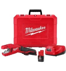 ✅ Milwaukee M12 Cordless Copper Pipe Cutter Kit + (1) Battery, +Charger + Case