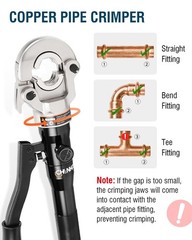 CHANHYD Copper Pipe Crimping Tool Press Crimper Pressing Black